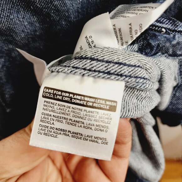 Levi's Warm Sutter Hooded Overshirt Navy XL OverSized Cottonized Hemp NWT - Picture 11 of 16